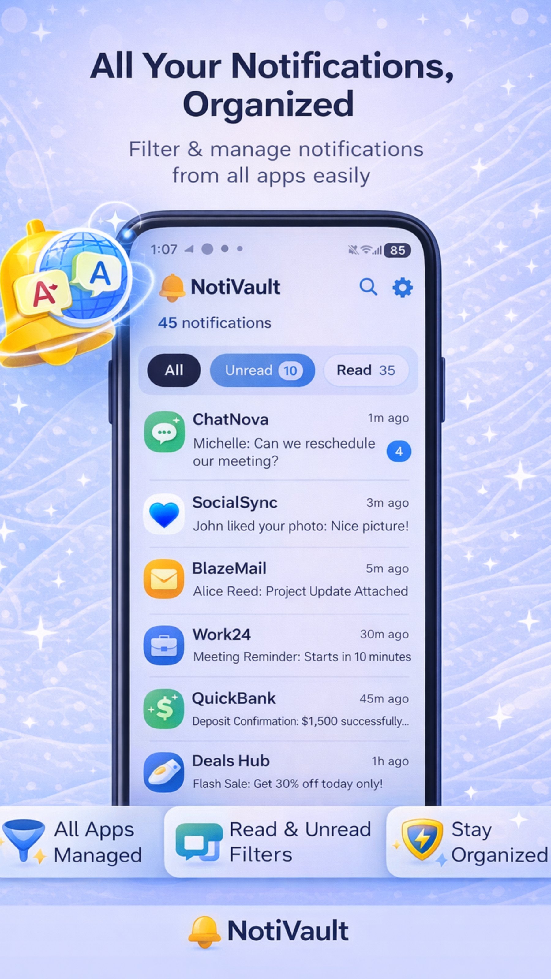 NotiVault theme selection